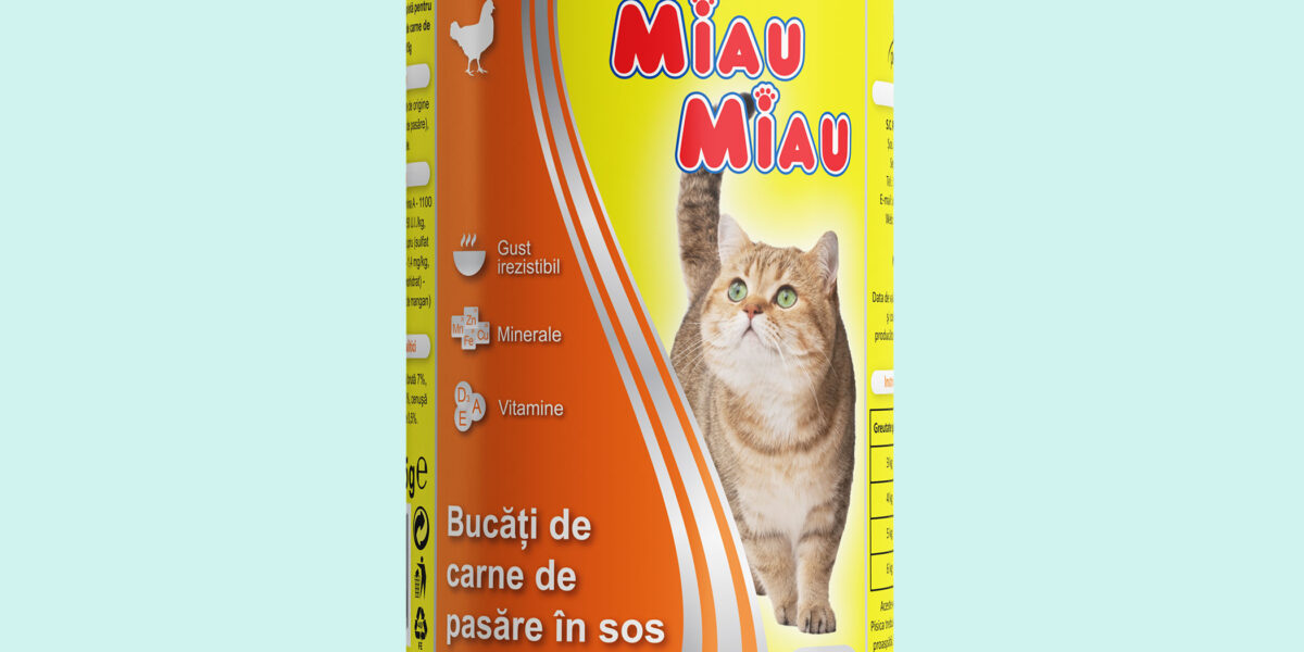 Conservă Pisici MIAU MIAU cu Pui 415g