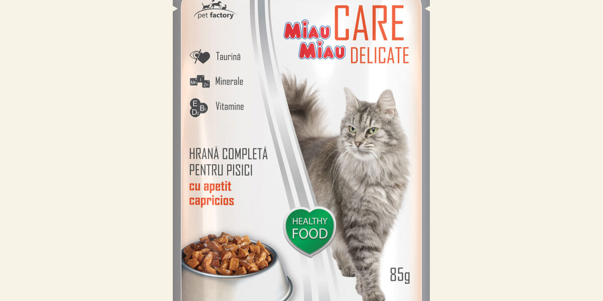 Pliculeț Pisici MIAU MIAU Care Delicate Macrou 85g