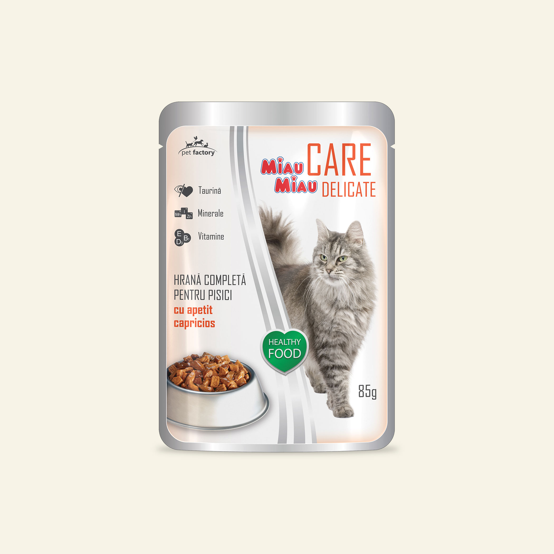 Pliculeț Pisici MIAU MIAU Care Delicate Macrou 85g