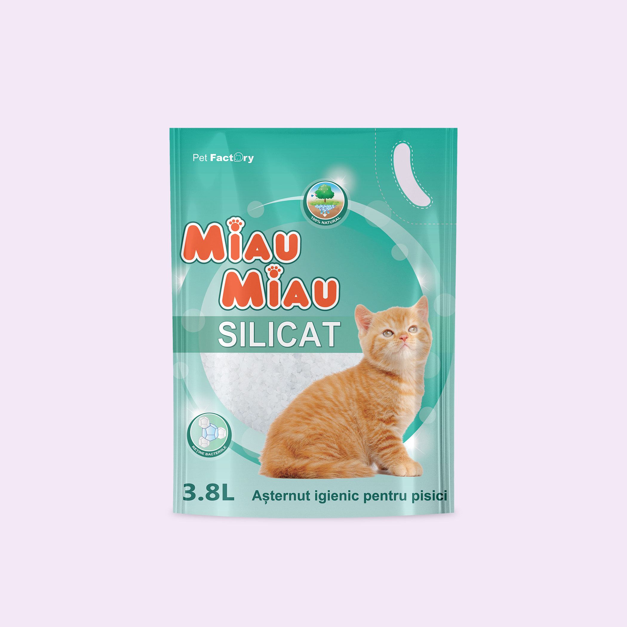 Așternut Igienic Pisici MIAU MIAU Silicat 3,8L