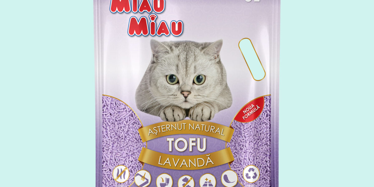 Așternut Igienic Pisici MIAU MIAU Tofu Lavandă 6L