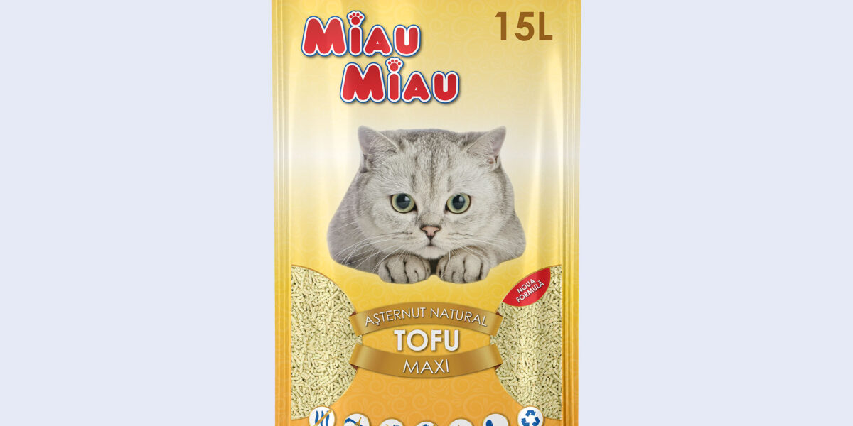 Așternut Igienic Pisici MIAU MIAU Tofu Maxi 15L