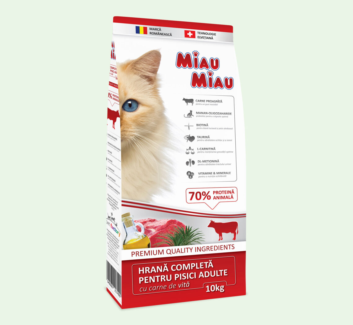 Hrană Uscată Pisici MIAU MIAU Vită 10kg